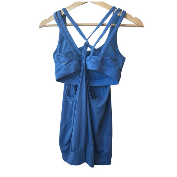 Lululemon Blue Triple-cross-strap Tank 8 - Picture 2 of 7